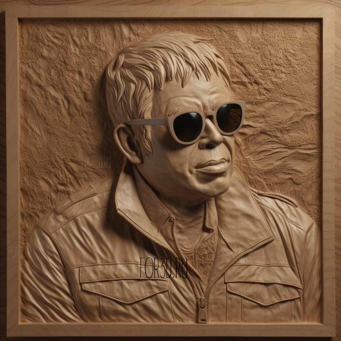 Elton John 3 stl model for CNC